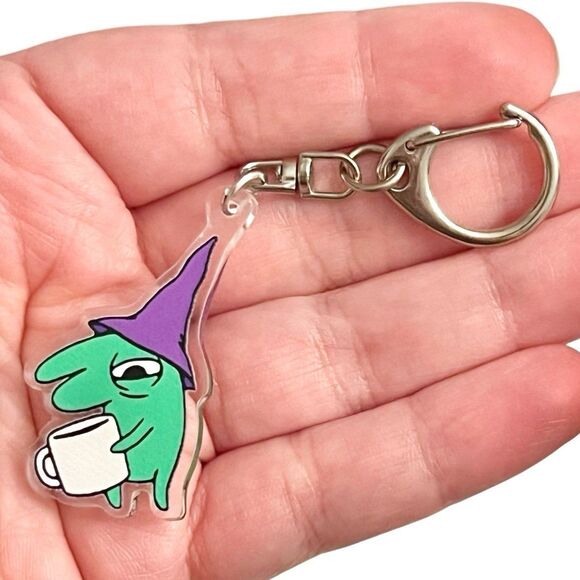 Smiling Friends Coffee Mug Glep Acrlyic Keychain - Picture 3 of 4